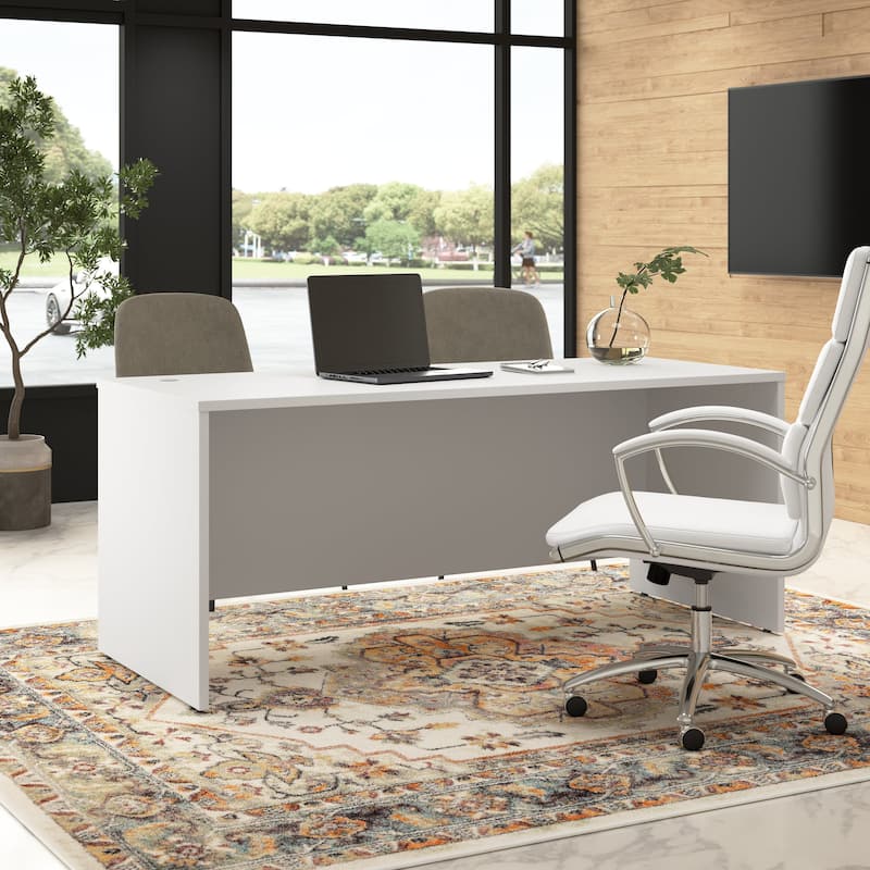 Hampton Heights 72W x 30D Office Desk by Bush Business Furniture - White
