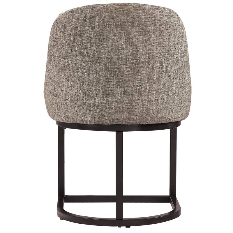 Leick Home Barrelback Dining Chair with Metal Base Set of 2