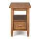 preview thumbnail 52 of 62, WYNDENHALL Norfolk SOLID WOOD 14 inch Wide Rectangle Transitional Narrow Side Table - 14 Inches wide