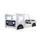 preview thumbnail 17 of 16, Twin Size Classic Car-Shaped Bed,Platform Bed with Wheels and Headboard and Footboard