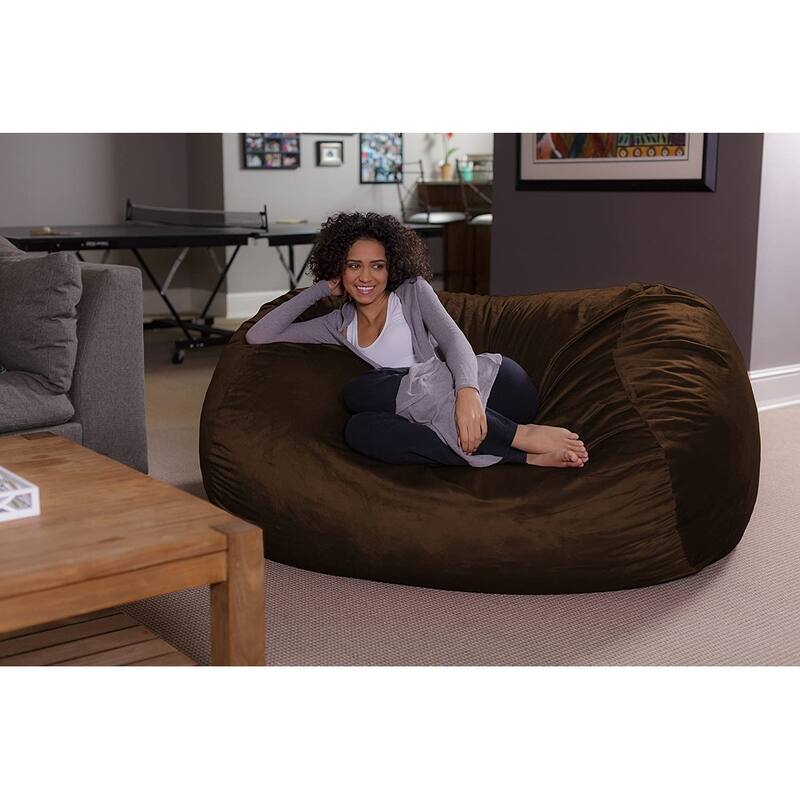 6-foot Bean Bag Lounger Large Memory Foam Bag Chair Lounger