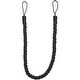 preview thumbnail 5 of 4, 4 Black Rope Curtain Tiebacks with 8 Hooks