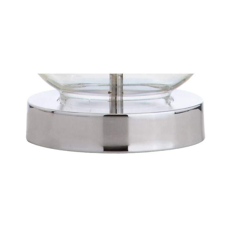 Colette 20" Mini Glass LED Table Lamp, Silver by JONATHAN Y