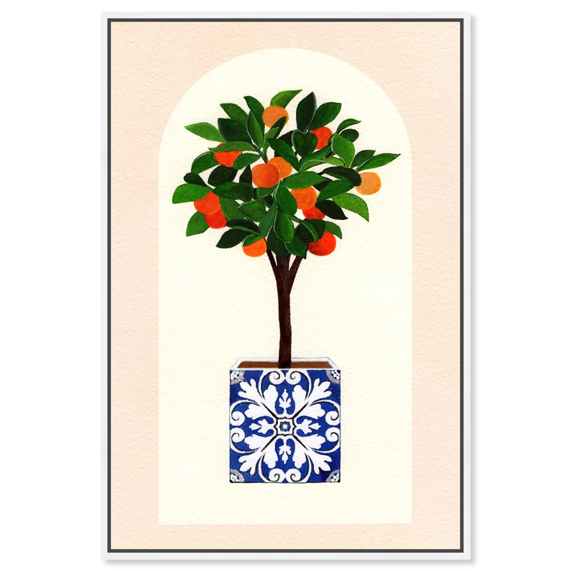 Orange Canvas Lemon Themed Wall Art by Art Remedy