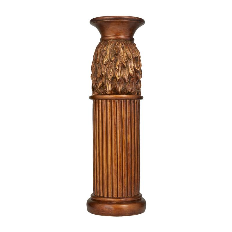 Bronze Polystone Traditional Eagle Pedestal Plant Table Stand 24" - 7 x 9 x 24