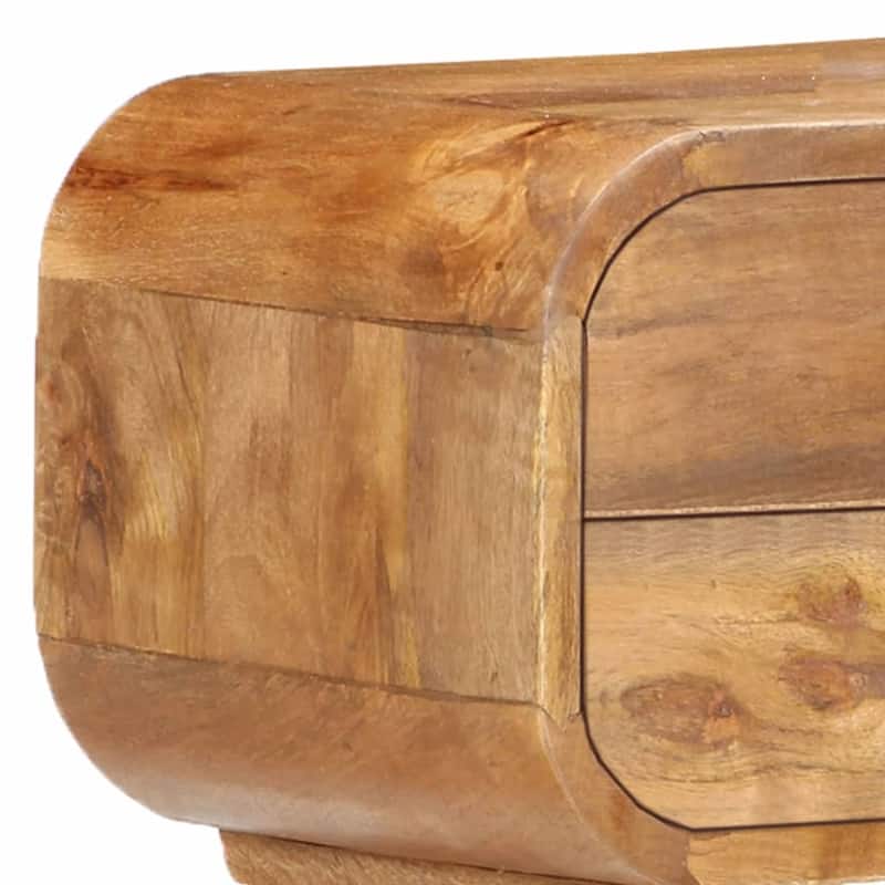 vidaXL Bedside Cabinet 16.9"x11.8"x22.8" Solid Mango Wood