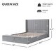 preview thumbnail 9 of 8, Queen Upholstered Platform Bed with Headboard and Large Storage Compartment