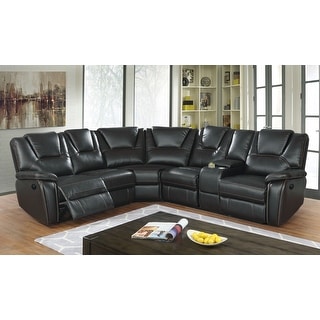 Hong Kong Transitional Style Power Reclining & USB Port Charger Sectional Made with Wood
