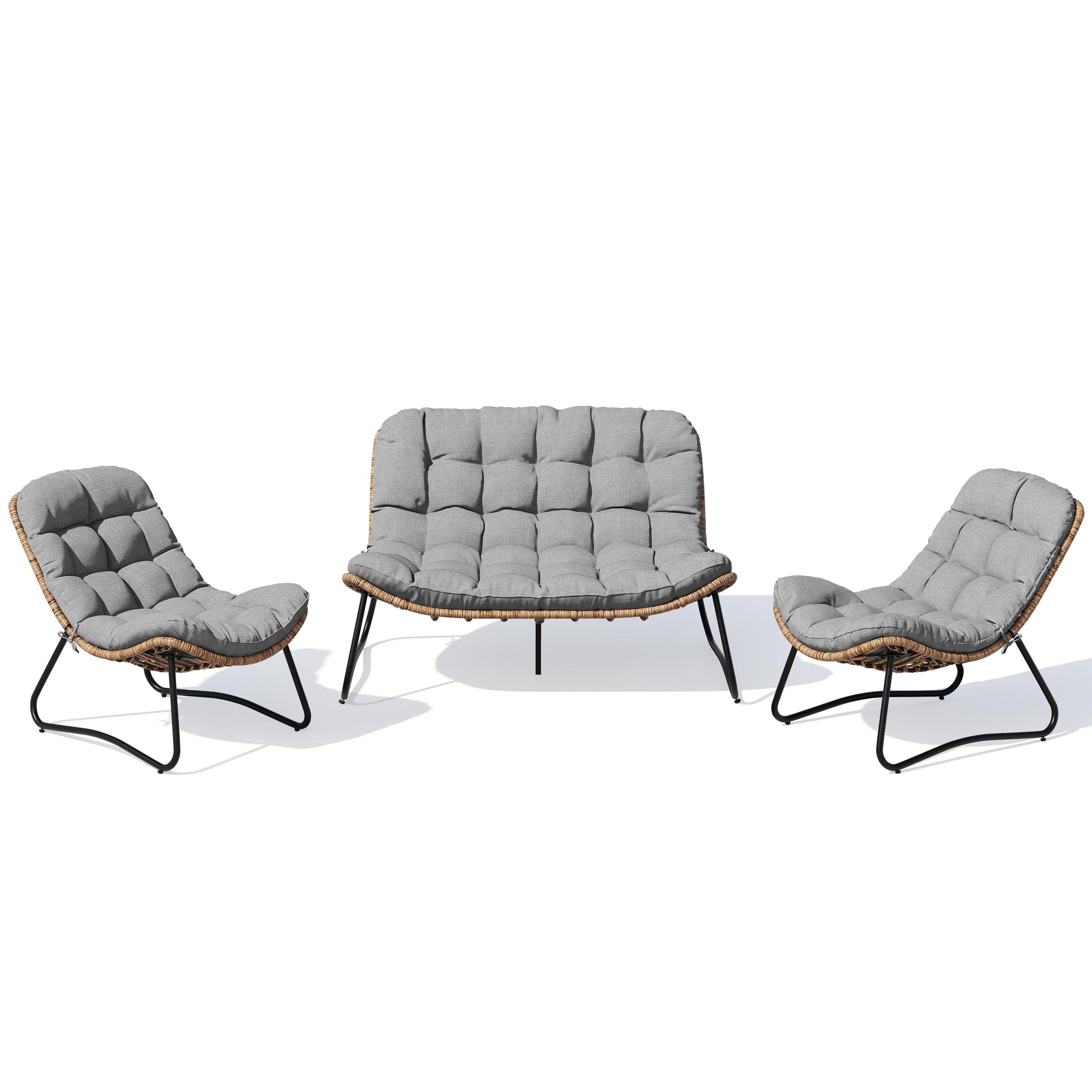 Option Dark Grey with 2 single chairs