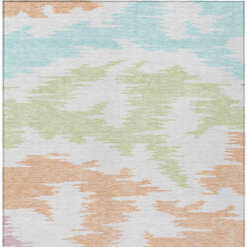 HomeRoots Abstract Transitional Rectangle Outdoor Rug