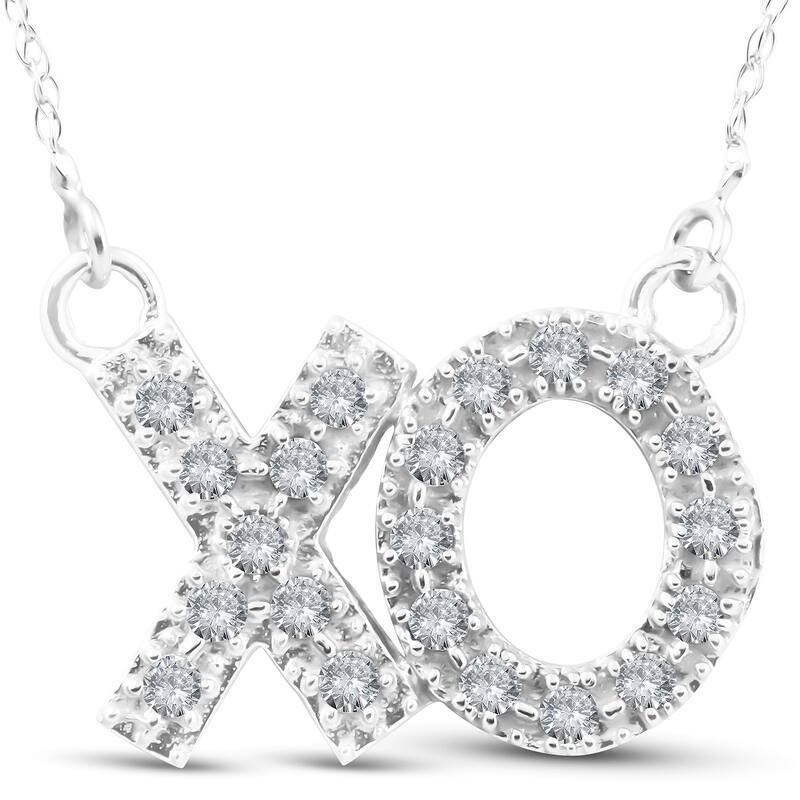 1/4ct XO Diamond Pendant White Gold