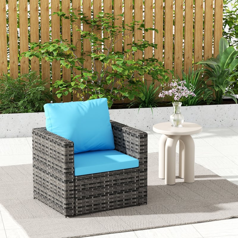 Outdoor Patio Furniture Sets Garden Rattan Chair Wicker Sofa Load 360 LBS 2 Person Seating Group