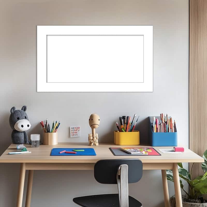 Amanti Art Wedge White Framed Dry Erase Magnetic Board