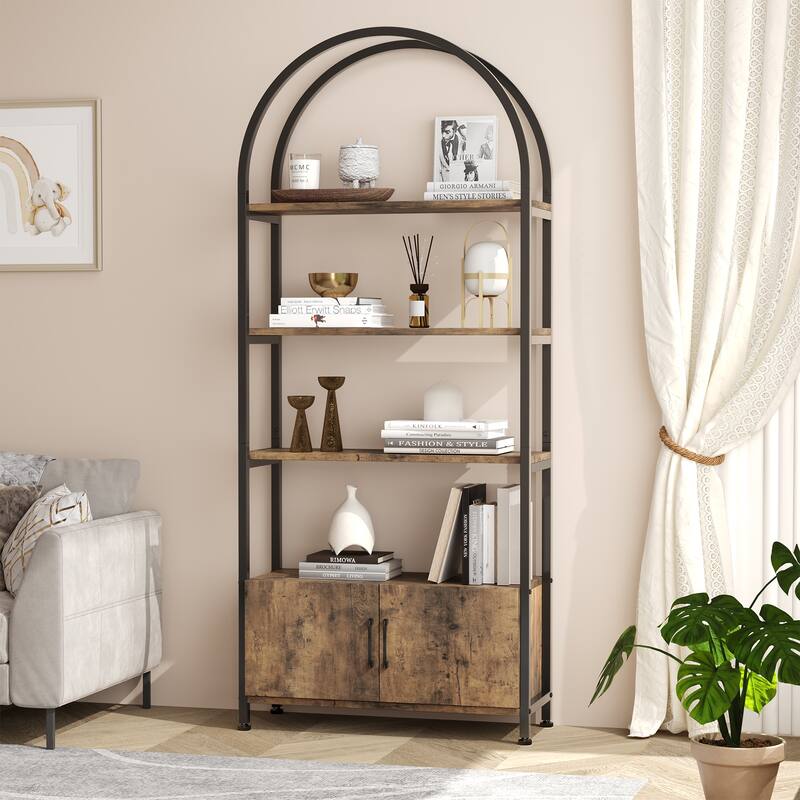 71.5 Inches Book Shelf with Sturdy Metal Frame and Quality Boards