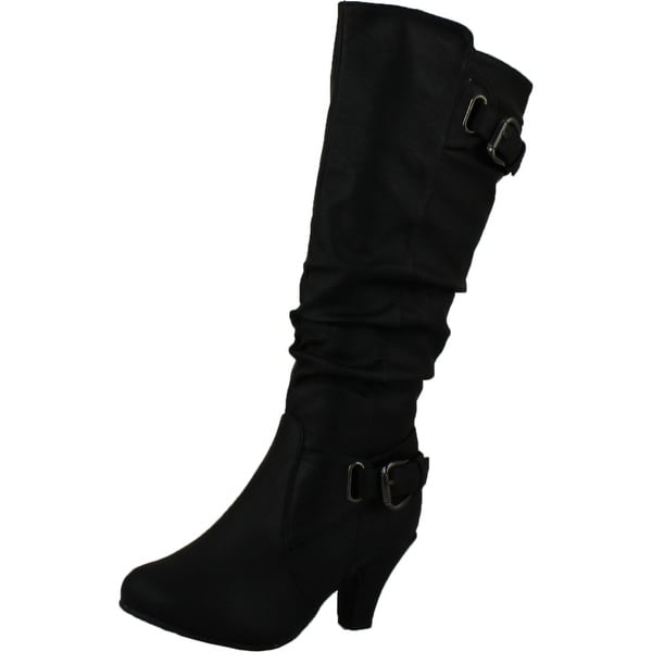 Shop Top Moda Womens Bag-55 Knee High Buckle Slouched ...