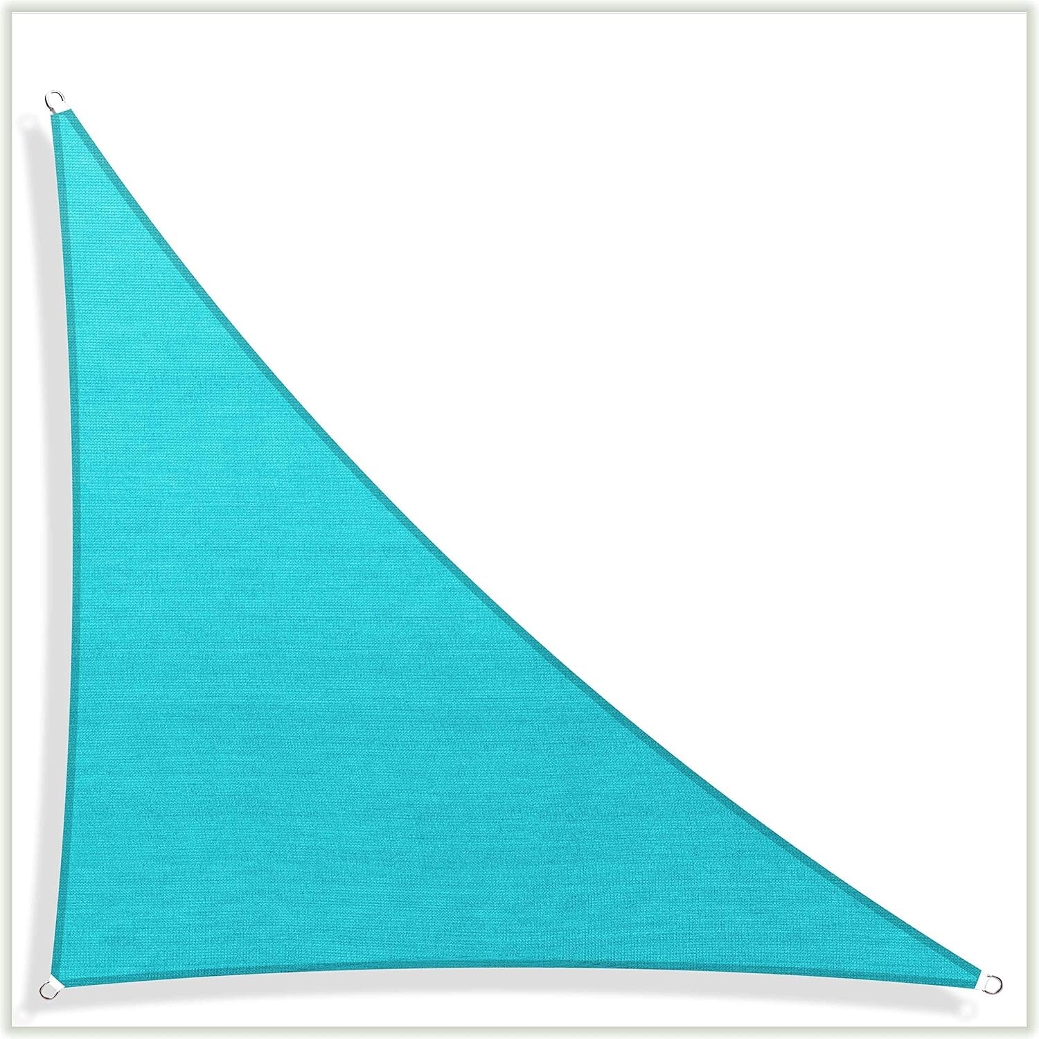 15' x 24' x 28.3' Turquoise Right Triangle Sun Shade Sail Canopy - Heavy Duty 190GSM UV Block UPF50 with 3-Year Warranty