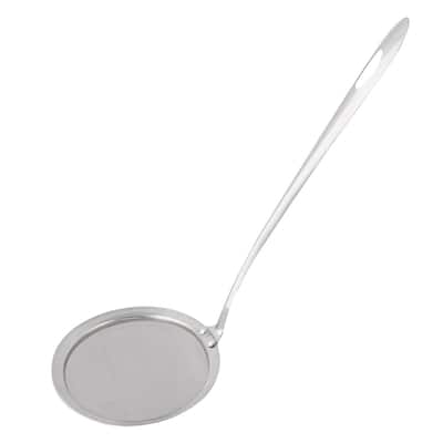 Home Stainless Steel Oil Spice Flour Sediment Mesh Strainer Colander - 10" x 3.9"(L*Max.D)