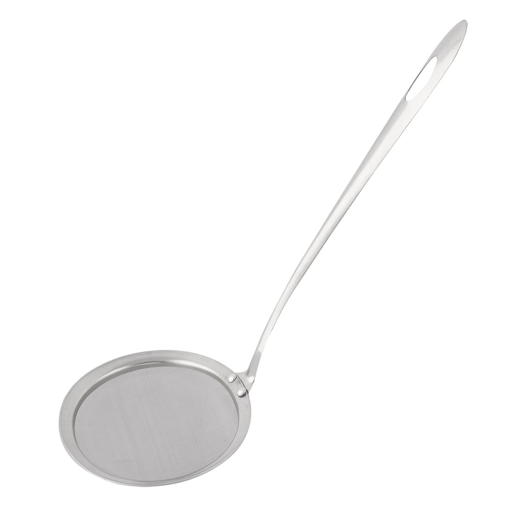 Home Stainless Steel Oil Spice Flour Sediment Mesh Strainer Colander - 10" x 3.9"(L*Max.D)
