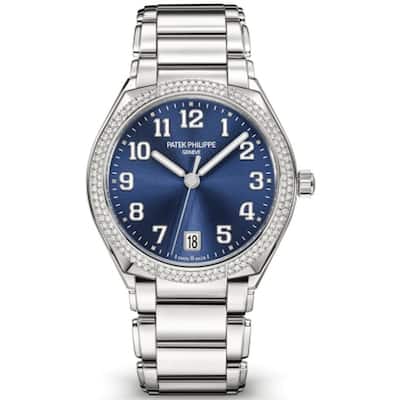 Patek Philippe Pre-Owned Twenty-4 Diamond Bezel Women's Watch - Blue - 36mm