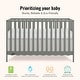 preview thumbnail 4 of 25, Dream On Me Synergy Wave 5-in-1 Convertible Crib , BSA & Greenguard Gold Certified, Converts from a Baby Crib to a Toddler Bed