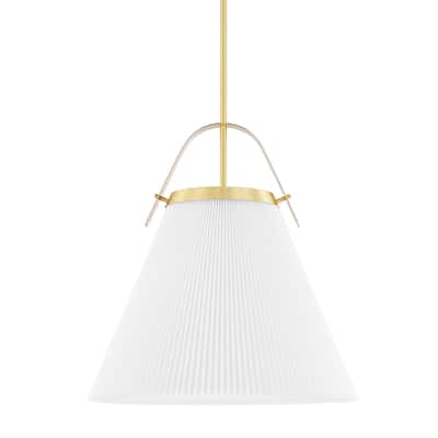 Aldridge 1-Light Large Pendant with Off White Shade