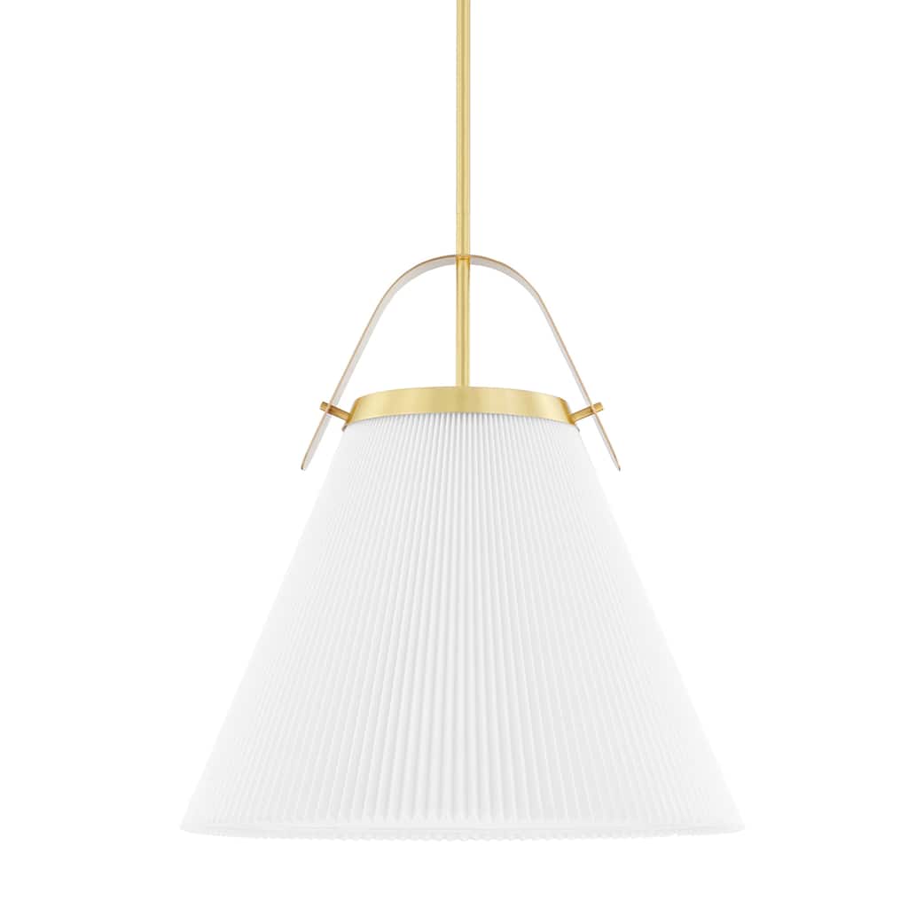 Aldridge 1-Light Large Pendant with Off White Shade