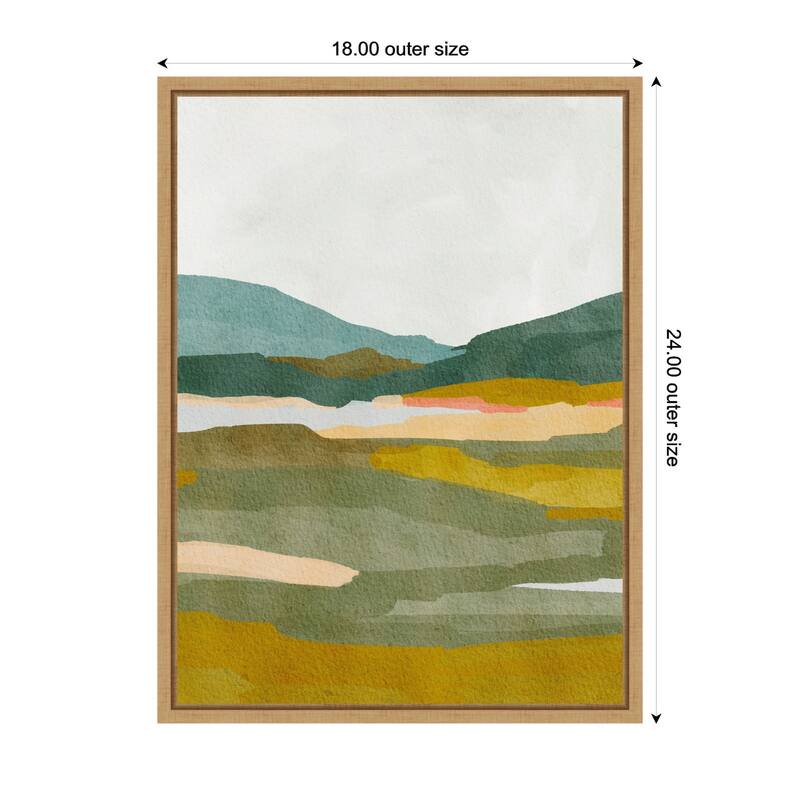 Kate and Laurel Sylvie Vibrant Abstract Framed Canvas by Nikita Jariwala