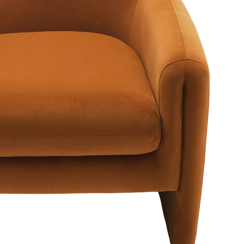 Upholstered Barrel Accent Chair, Low Back Arm Chair(Set of 2)
