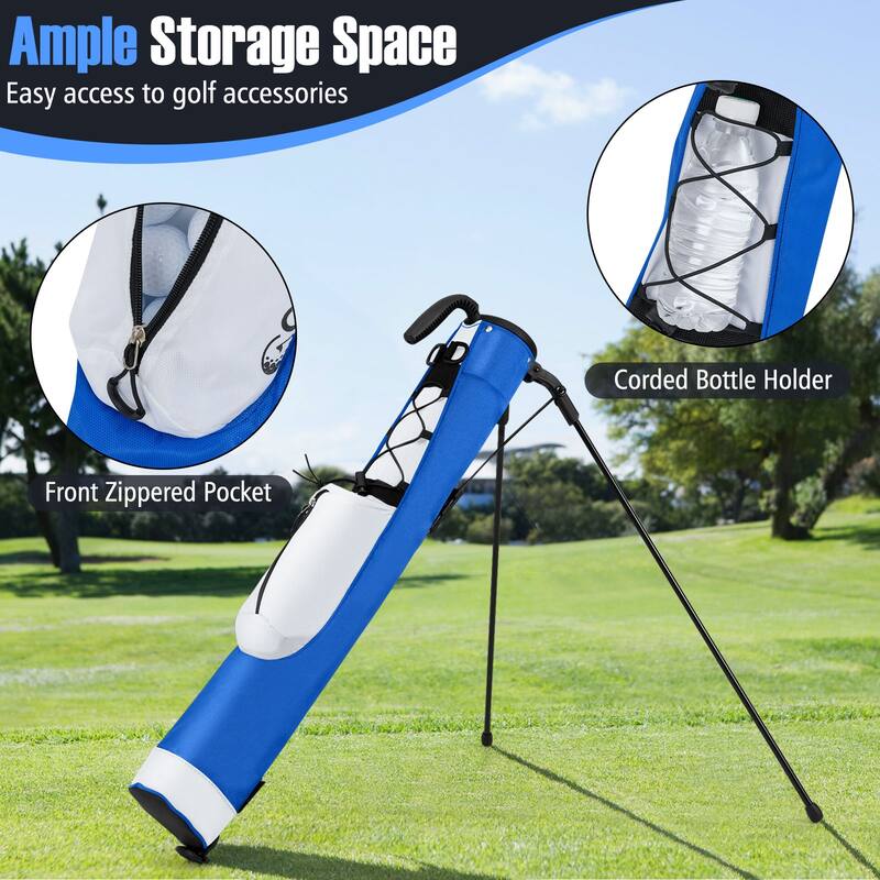 Gymax Lightweight Golf Stand Bag Par 3 & Executive Courses Carry Bag