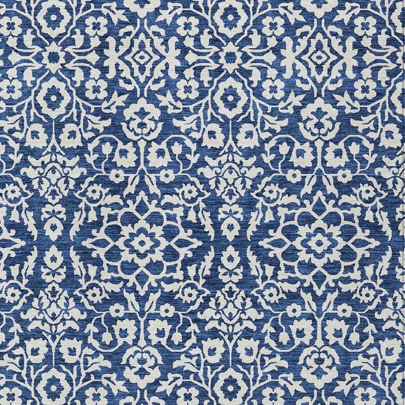 HomeRoots Damask Traditional Rectangle Outdoor Rug