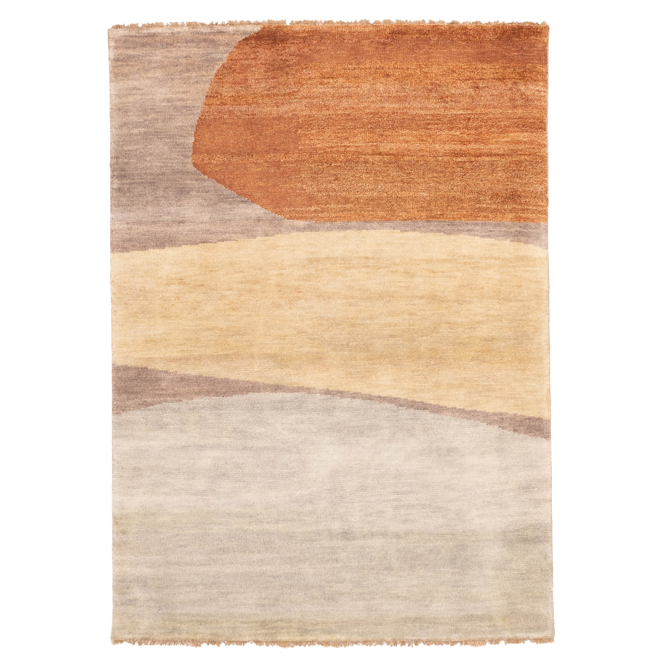 ECARPETGALLERY Hand-knotted Peshawar Ziegler Grey Wool Rug - 4'11 x 6'11