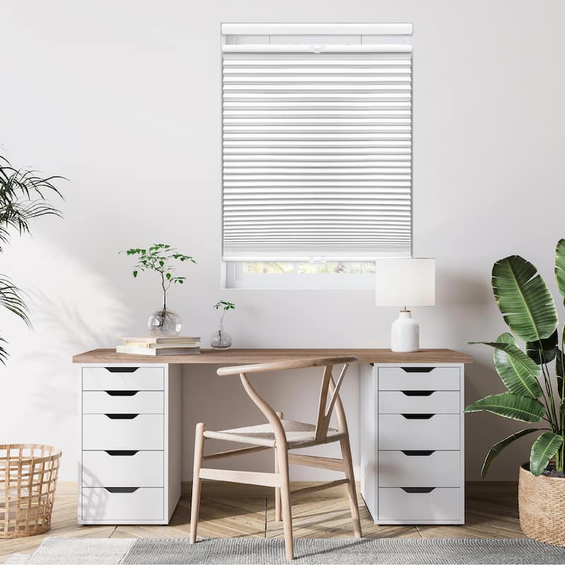 White Blackout Top Down Bottom Up Shade (64 in.)