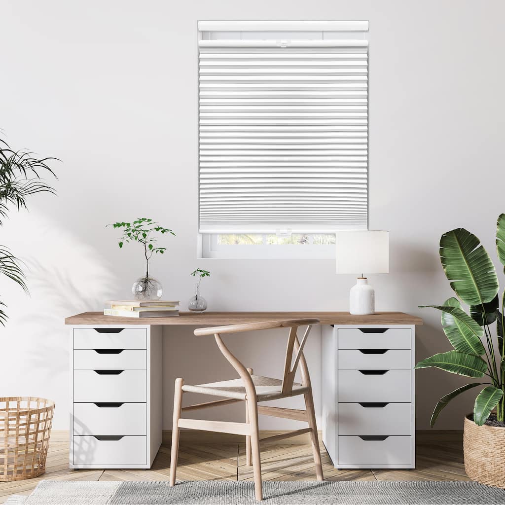 White Blackout Top Down Bottom Up Shade (64 in.)