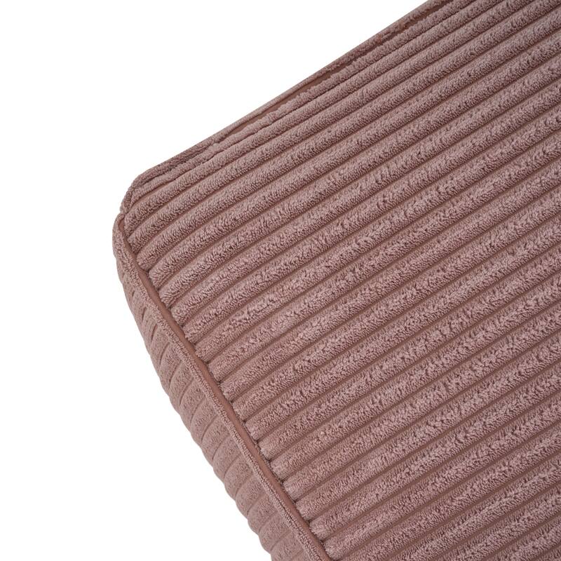 Roomfitters Square Upholstered Ottoman Coffee Table with Modern Low Profile Design