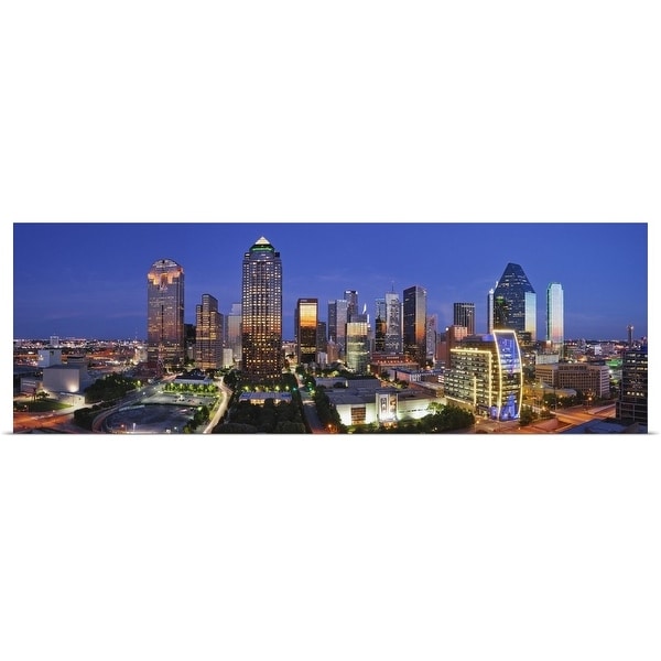 "Dallas Skyline, Texas" Poster Print