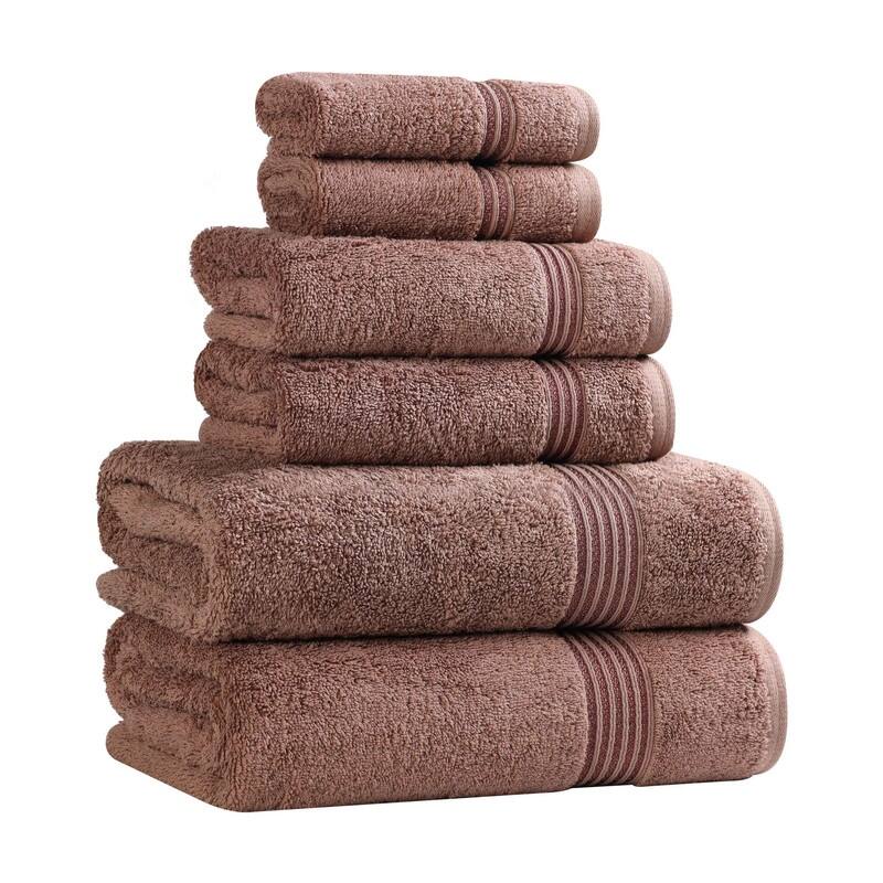 Superior Heritage Egyptian Cotton Absorbent 6-Piece Towel Set