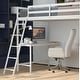 preview thumbnail 50 of 60, Traditional Wood Slat Loft Bed with Integrated Desk & Ladder