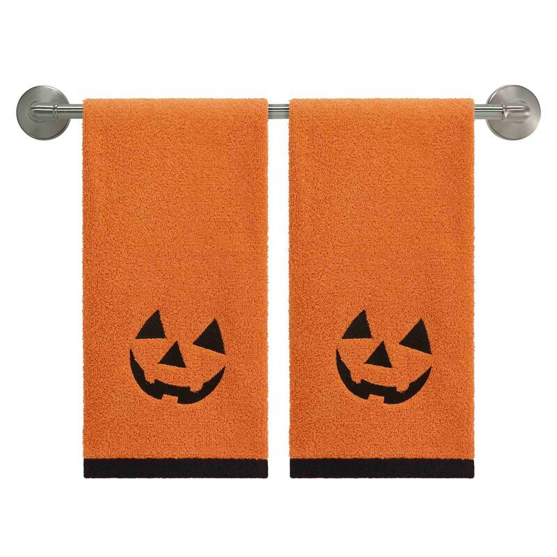 Avanti Jack-O-Lantern Halloween 2-Pack Hand Towels