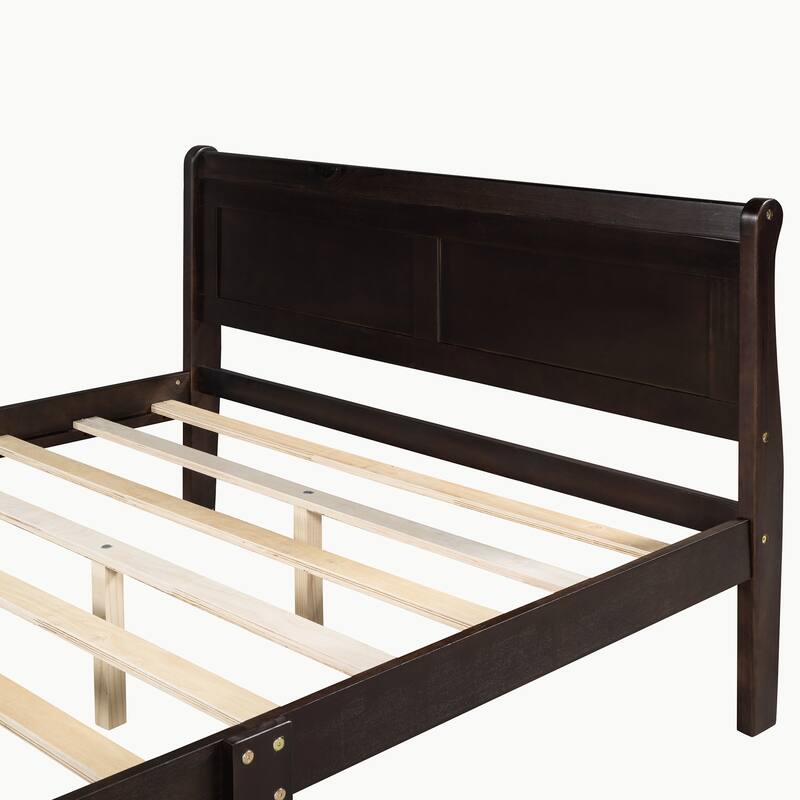 Full Queen Twin Size Wood Platform Bed