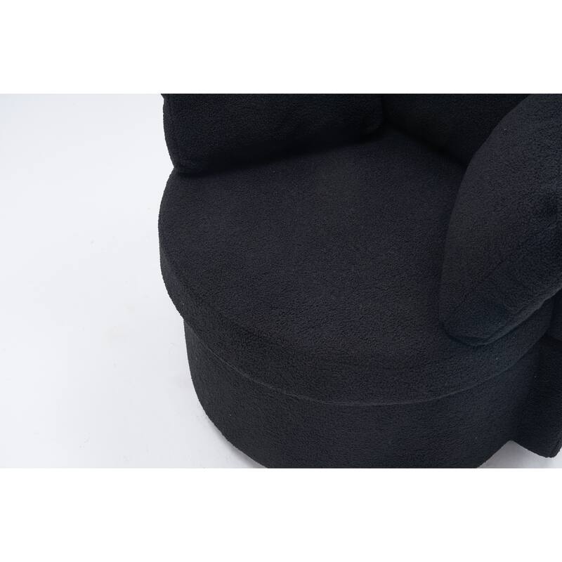 31.5" Swivel Barrel Chair with Storage