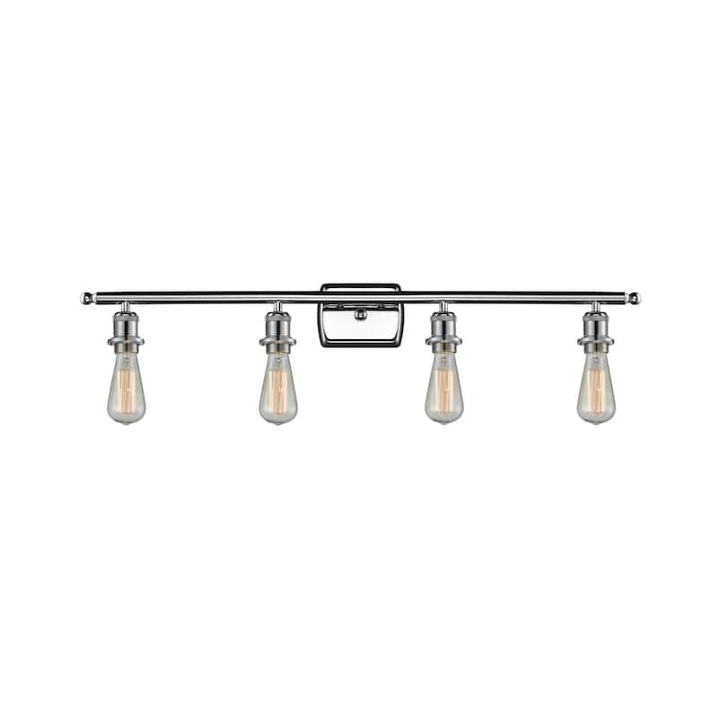 Innovations Lighting Bare Bulb 4 Light 36" Wide Bathroom Vanity Light - Polished Chrome