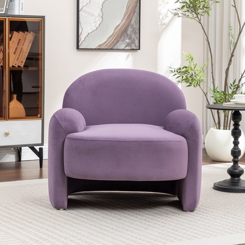 SEYNAR Modern Glam Velvet Thickened Seat Cushion Accent Chair