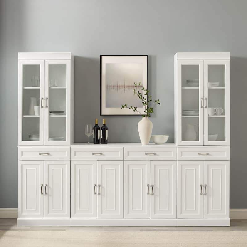 Crosley Stanton 3Pc Sideboard And Glass Door Pantry Set - 14.5"x95"x78"
