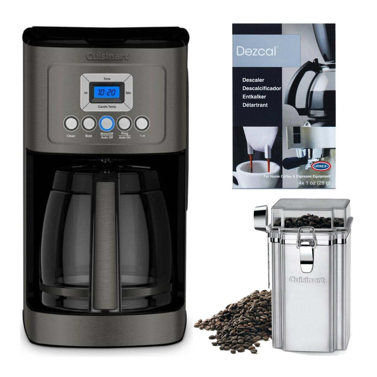 Shop Cuisinart Dcc 3200bks 14 Cup Coffee Maker And Canister Bundle