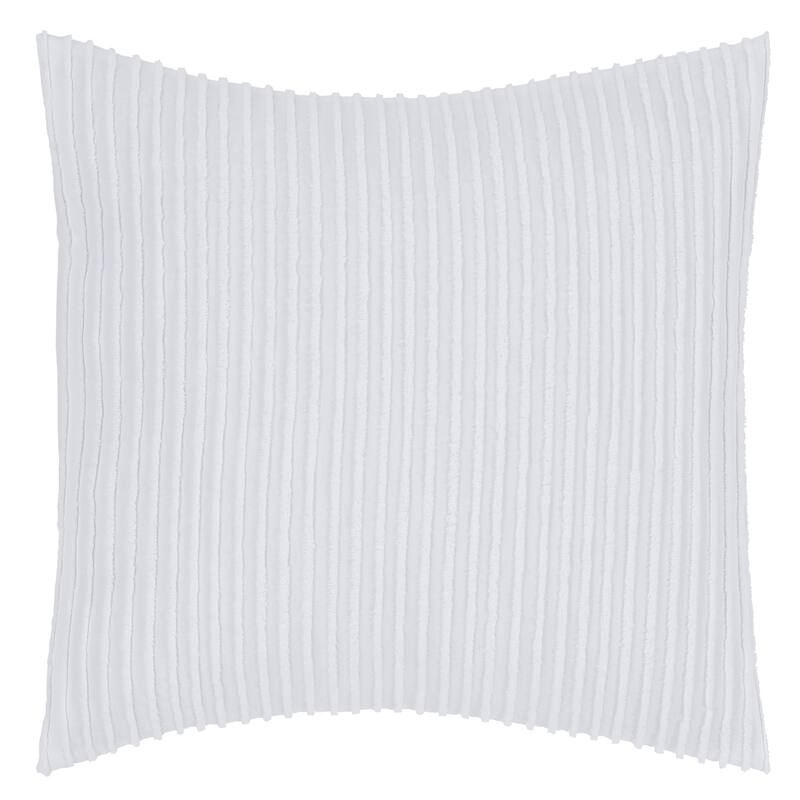 Better Trends Jullian Bold Stripes Design 100% Cotton Tufted Shams Machine Washable Tumble Dry