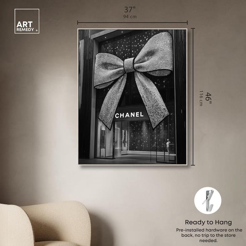Big Bow Noir Store Canvas by Art Remedy