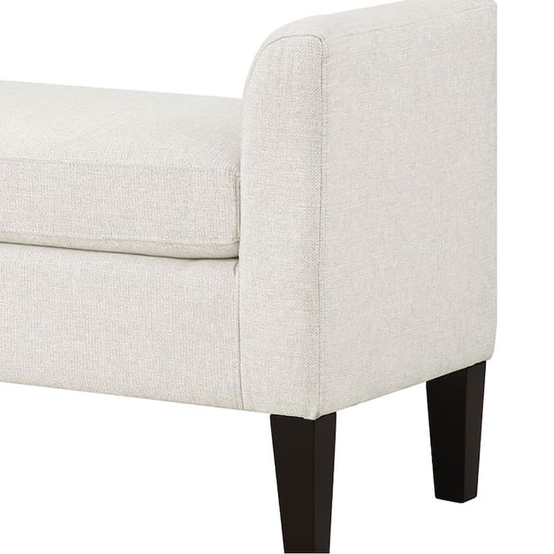 Hollis Vanilla Raised Arm Accent Bench