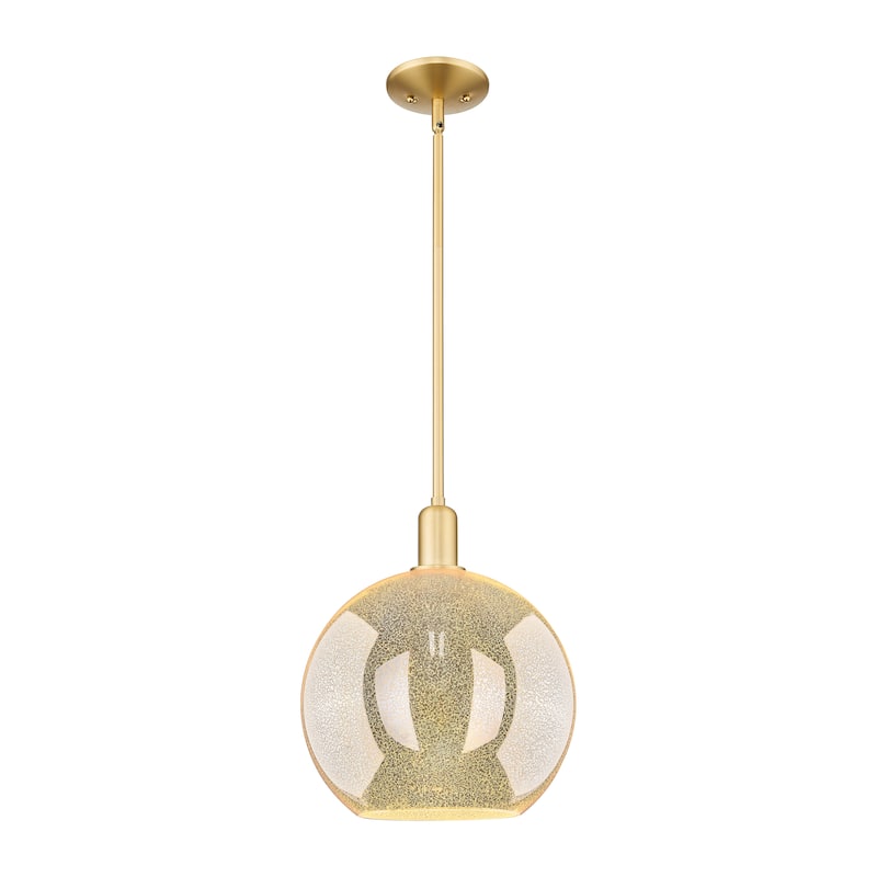 Innovations Lighting Endless Possibilities Arcadia - Athens - 1 Light 12" Stem Hung Mini Pendant - Mercury/Satin Gold