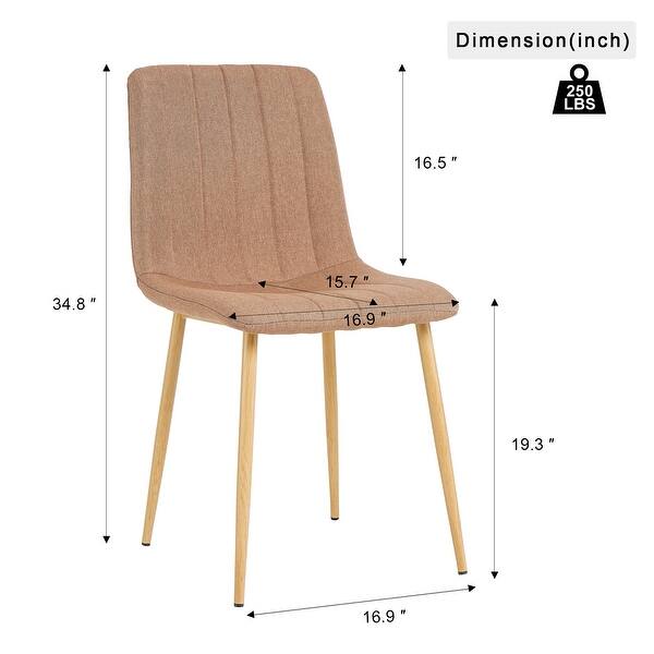 (set of 4)brown cloth dining chair,Fabric Accent Upholstered Chairs ...