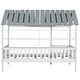 preview thumbnail 9 of 11, Wood Twin Size House Bed with Roof, Guardrail and Shelves